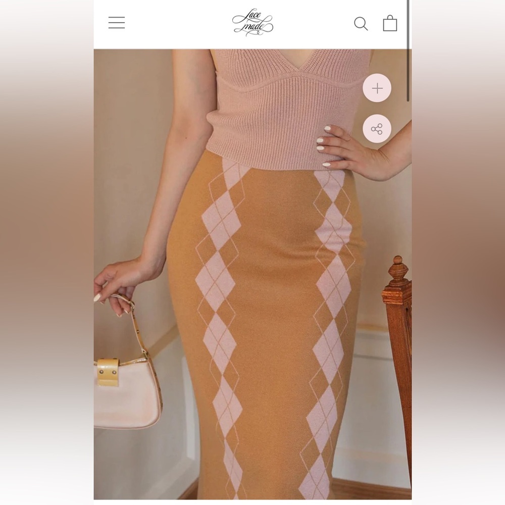 LaceMade Lolita preppy knit skirt